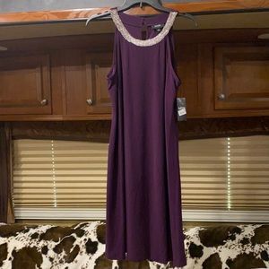 MSK plum or Eggplant evening dress size large.